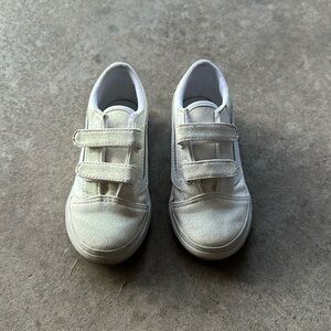 Little kids vans size 10c glitter white old skool sneakers